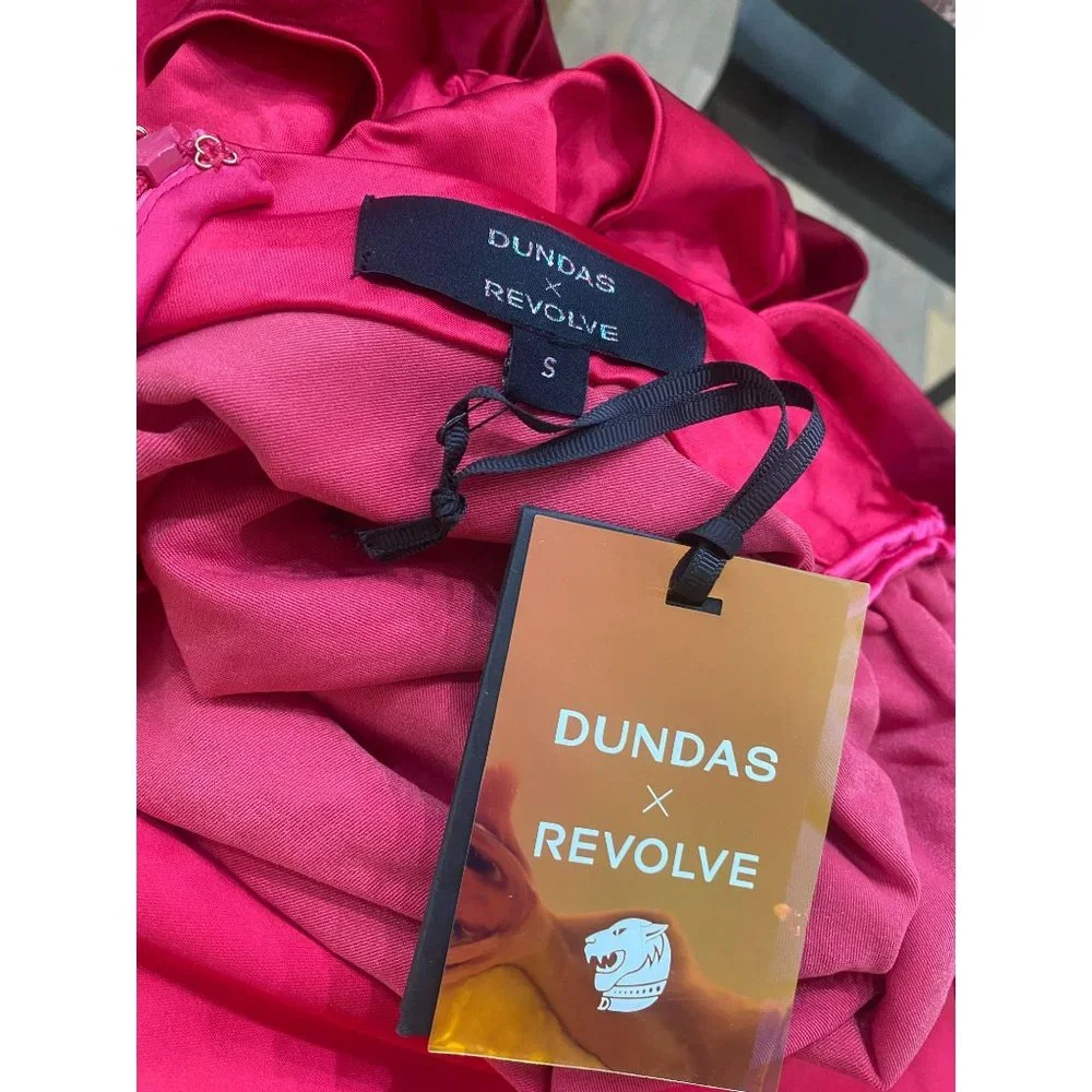 DUNDAS x REVOLVE Grace Mini Dress Hot Pink Women's Size Small - Picture 11 of 13